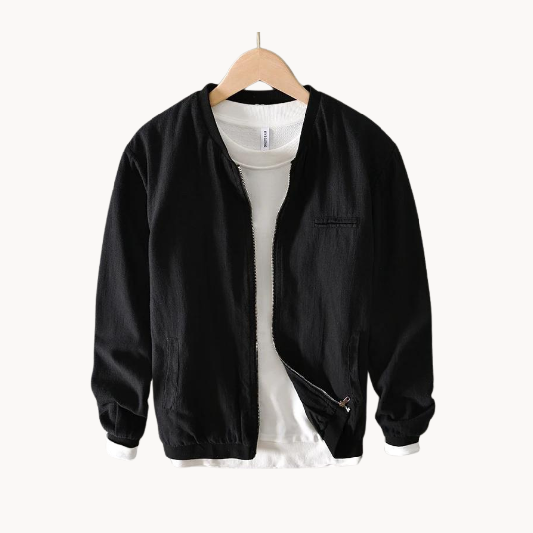 Chaqueta bomber de mezcla de lino Ole