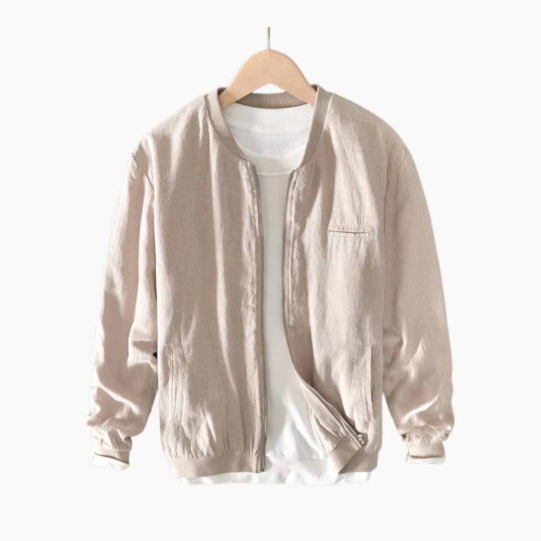 Chaqueta bomber de mezcla de lino Ole