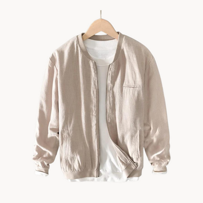 Chaqueta bomber de mezcla de lino Ole
