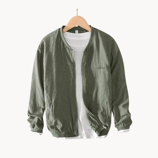 Chaqueta bomber de mezcla de lino Ole