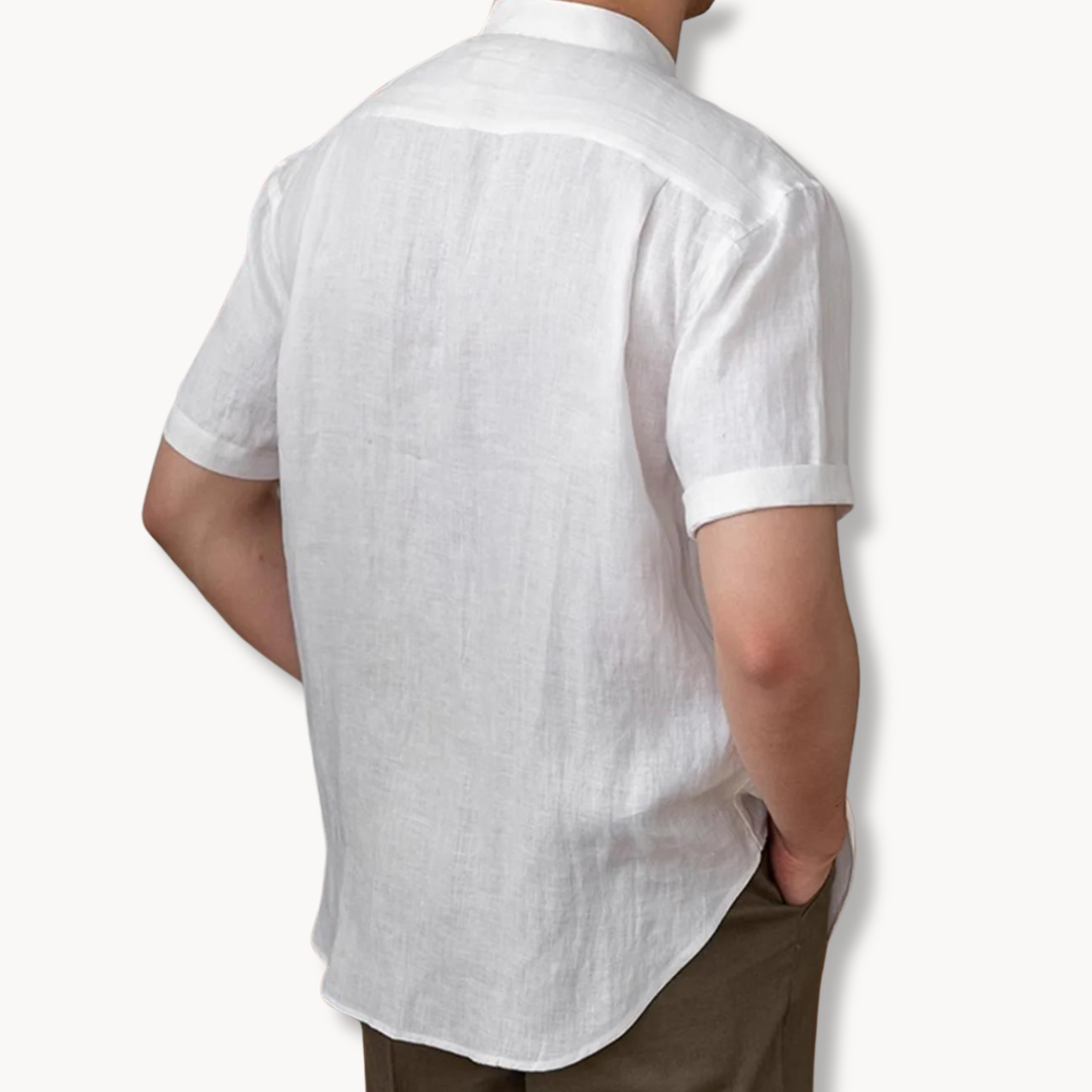 Camisa Teo con botones y cuello mao