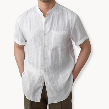 Camisa Teo con botones y cuello mao