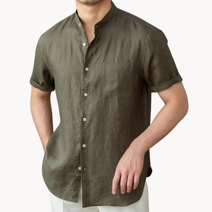 Camisa Teo con botones y cuello mao