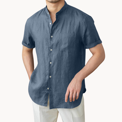 Camisa Teo con botones y cuello mao