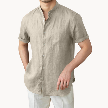 Camisa Teo con botones y cuello mao