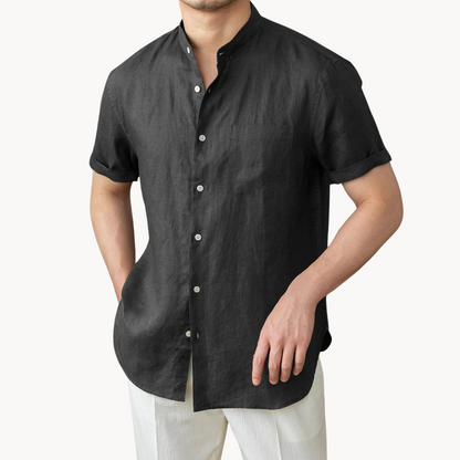 Camisa Teo con botones y cuello mao