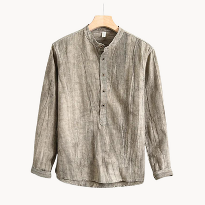Camisa Taras de algodón y lino