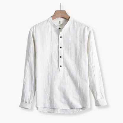 Camisa Taras de algodón y lino