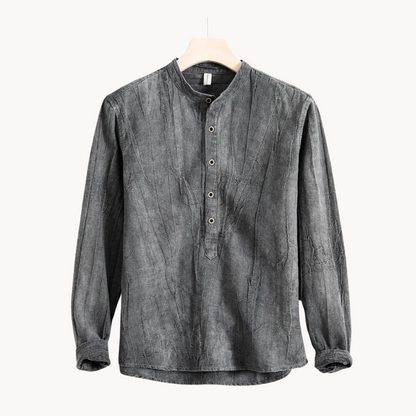 Camisa Taras de algodón y lino