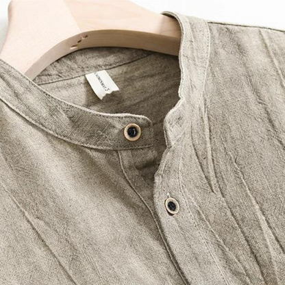 Camisa Taras de algodón y lino