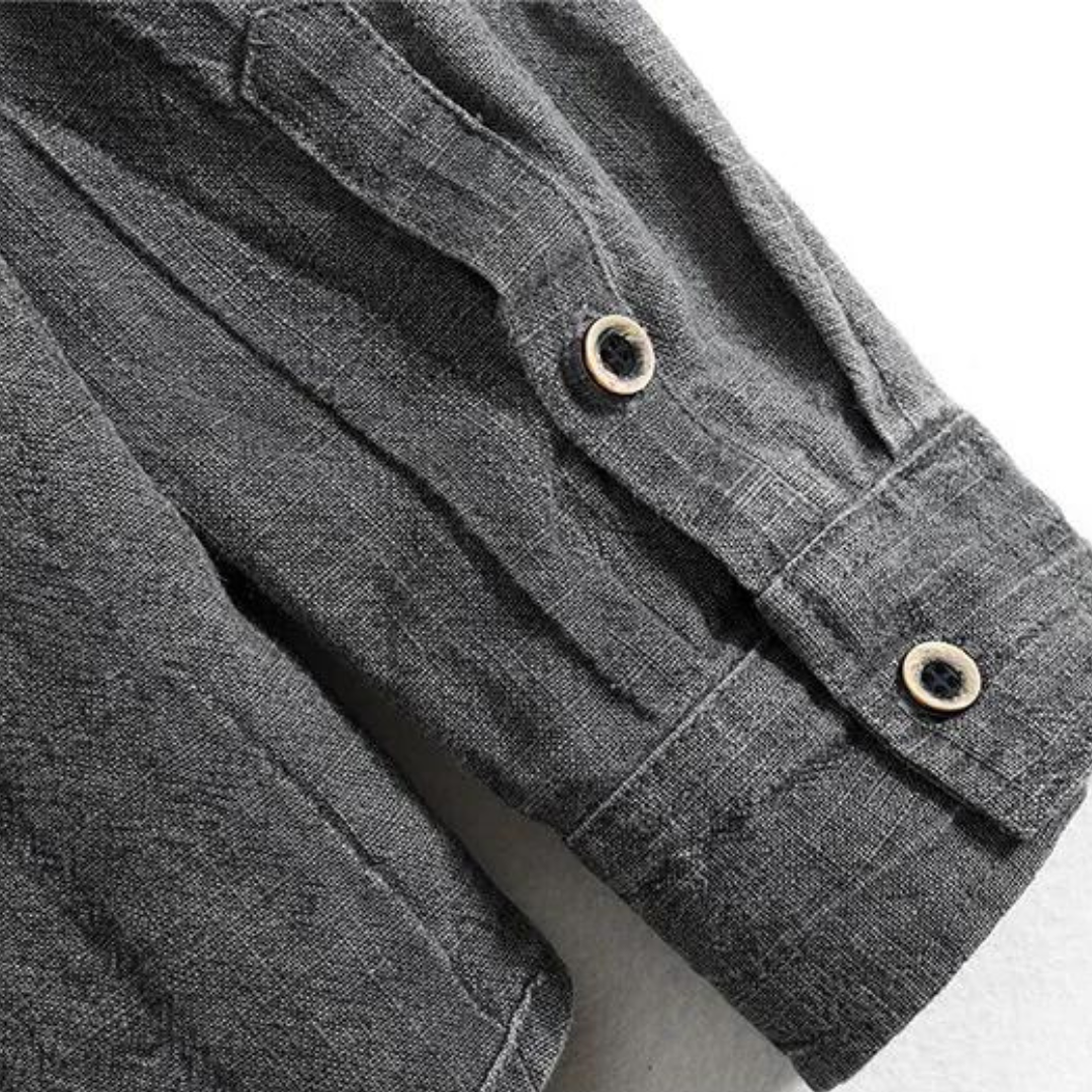 Camisa Taras de algodón y lino