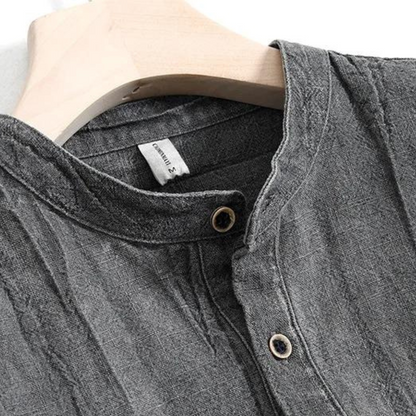 Camisa Taras de algodón y lino
