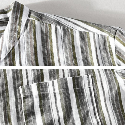 Camisa Caelan de Algodón y Lino