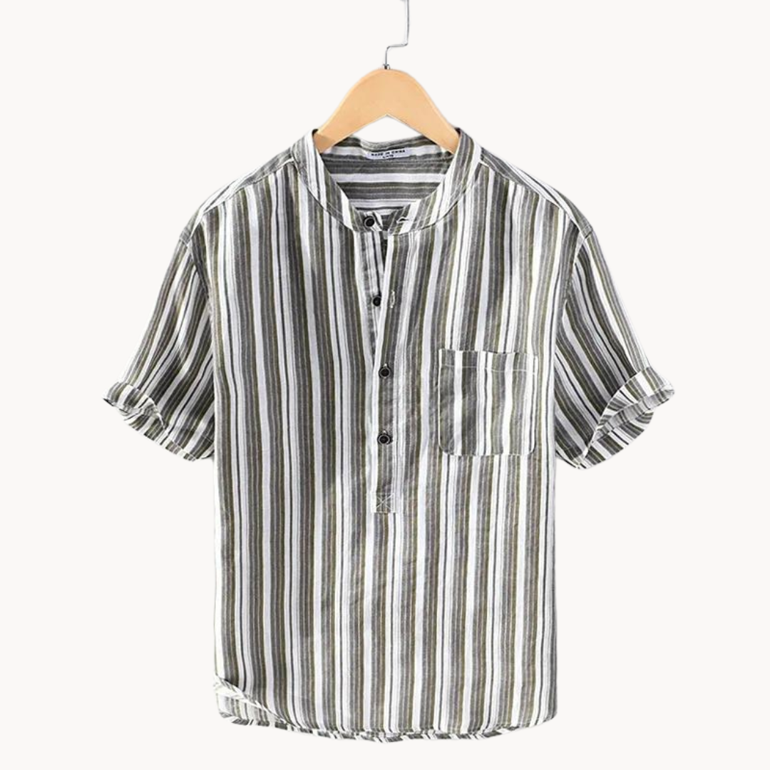 Camisa Caelan de Algodón y Lino