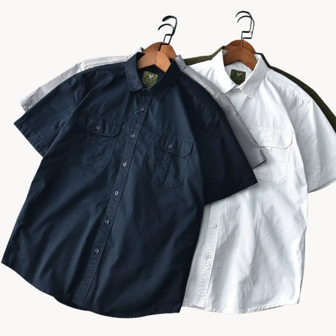 Camisa Frontier de Manga Corta en Algodón