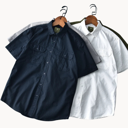 Camisa Frontier de Manga Corta en Algodón
