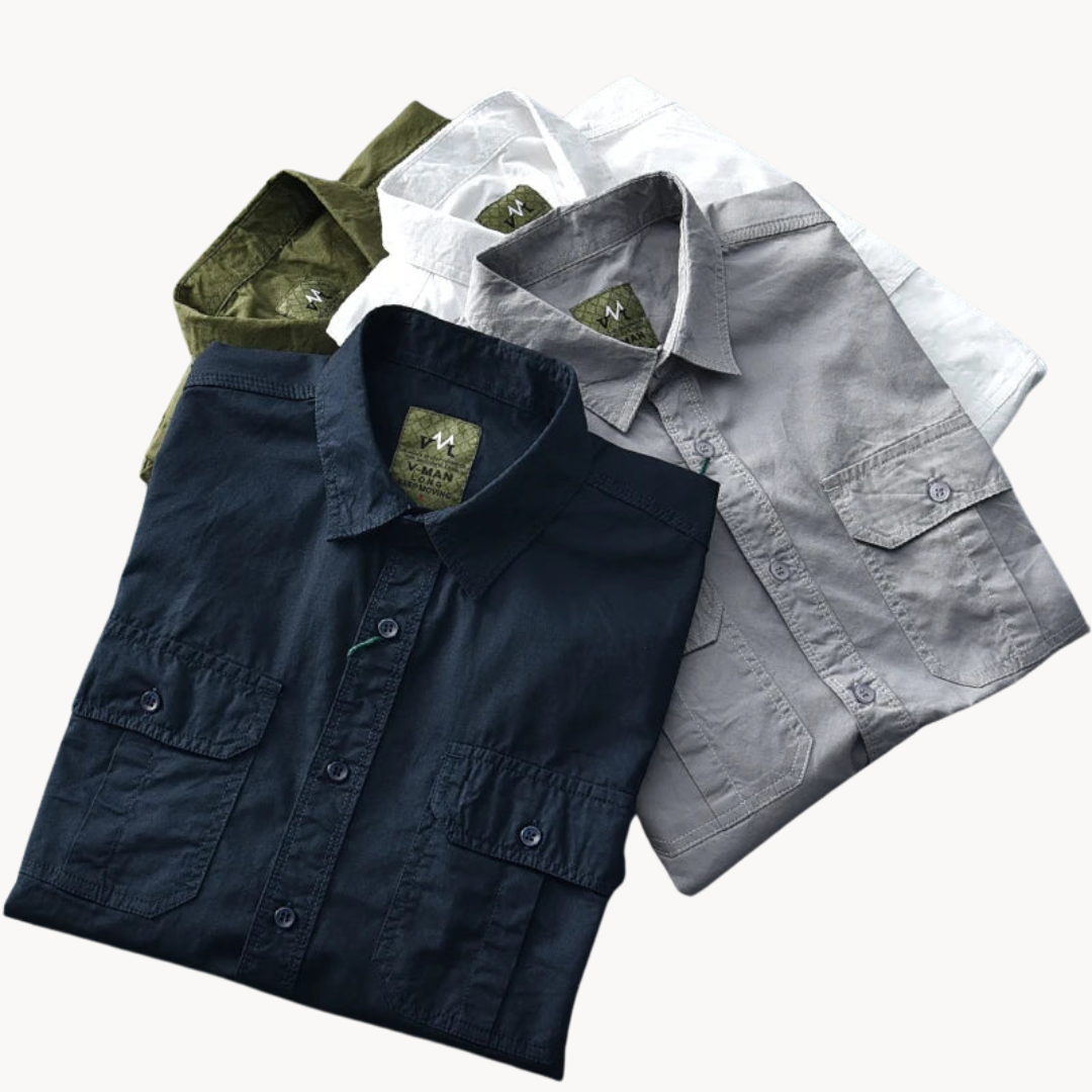 Camisa Frontier de Manga Corta en Algodón