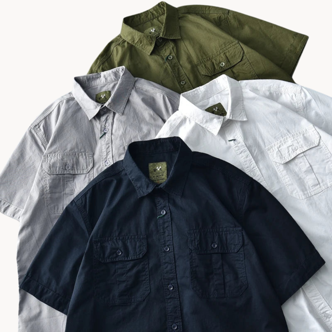 Camisa Frontier de Manga Corta en Algodón