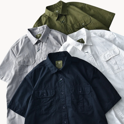 Camisa Frontier de Manga Corta en Algodón