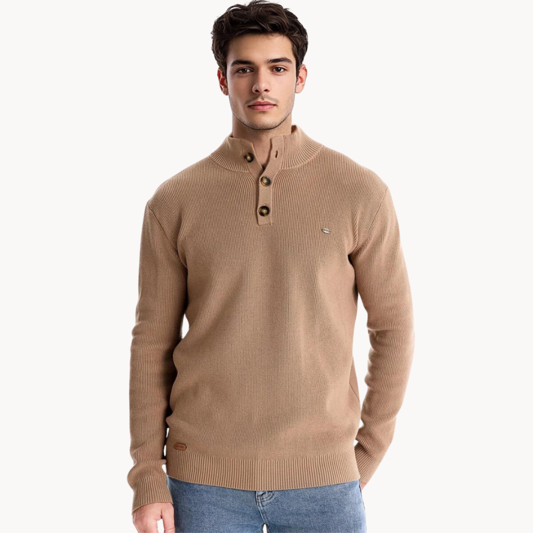 Suéter Livio con Cuello Medio y Botones