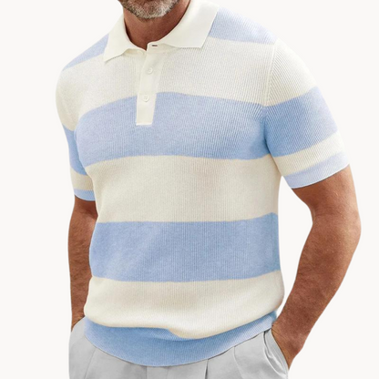 Polo de Punto Rayado Damask
