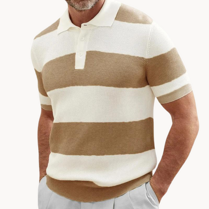 Polo de Punto Rayado Damask