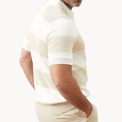 Polo de Punto Rayado Damask