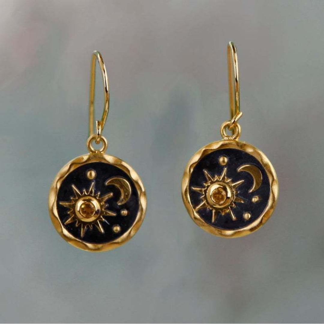 Pendientes boho sol y luna