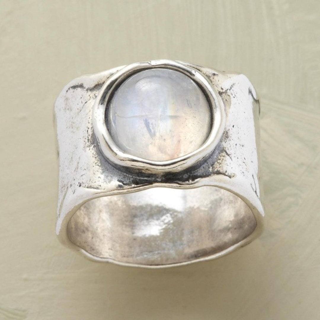 Anillo boho de piedra de luna