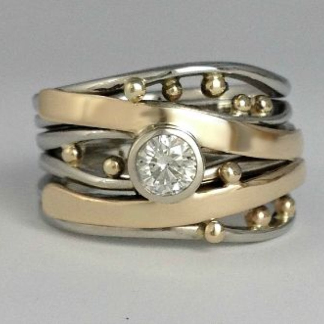 Anillo de oro con incrustación™ – Brillo vintage