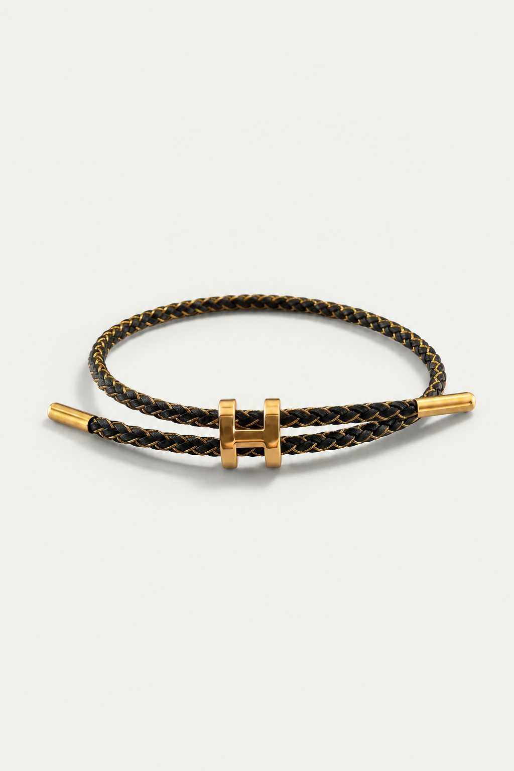 Aurea | Pulsera Trenzada Dorada y Negra