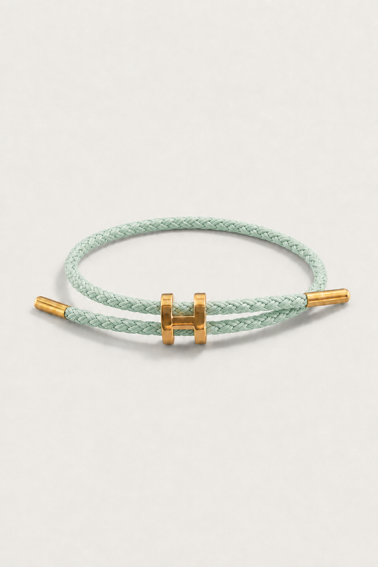 Aurea | Pulsera Trenzada Menta y Dorada