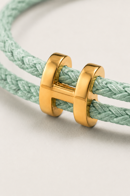 Aurea | Pulsera Trenzada Menta y Dorada