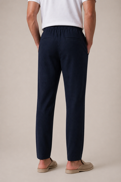 Luca | Pantalón de Lino Azul Marino