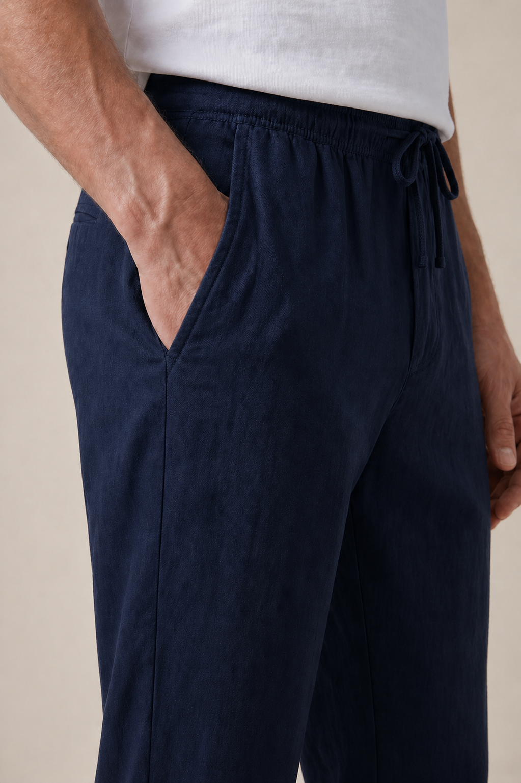 Luca | Pantalón de Lino Azul Marino