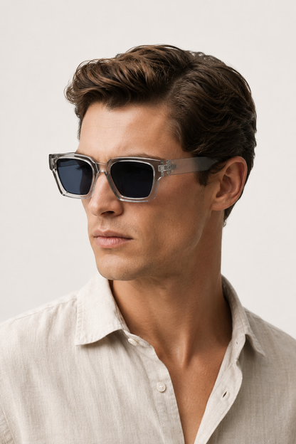 Nereo | Gafas de Sol Gris Translúcido