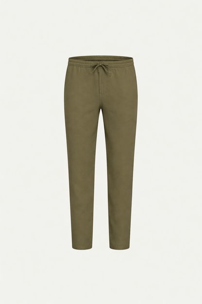 Luca | Pantalón de Lino Verde Oliva