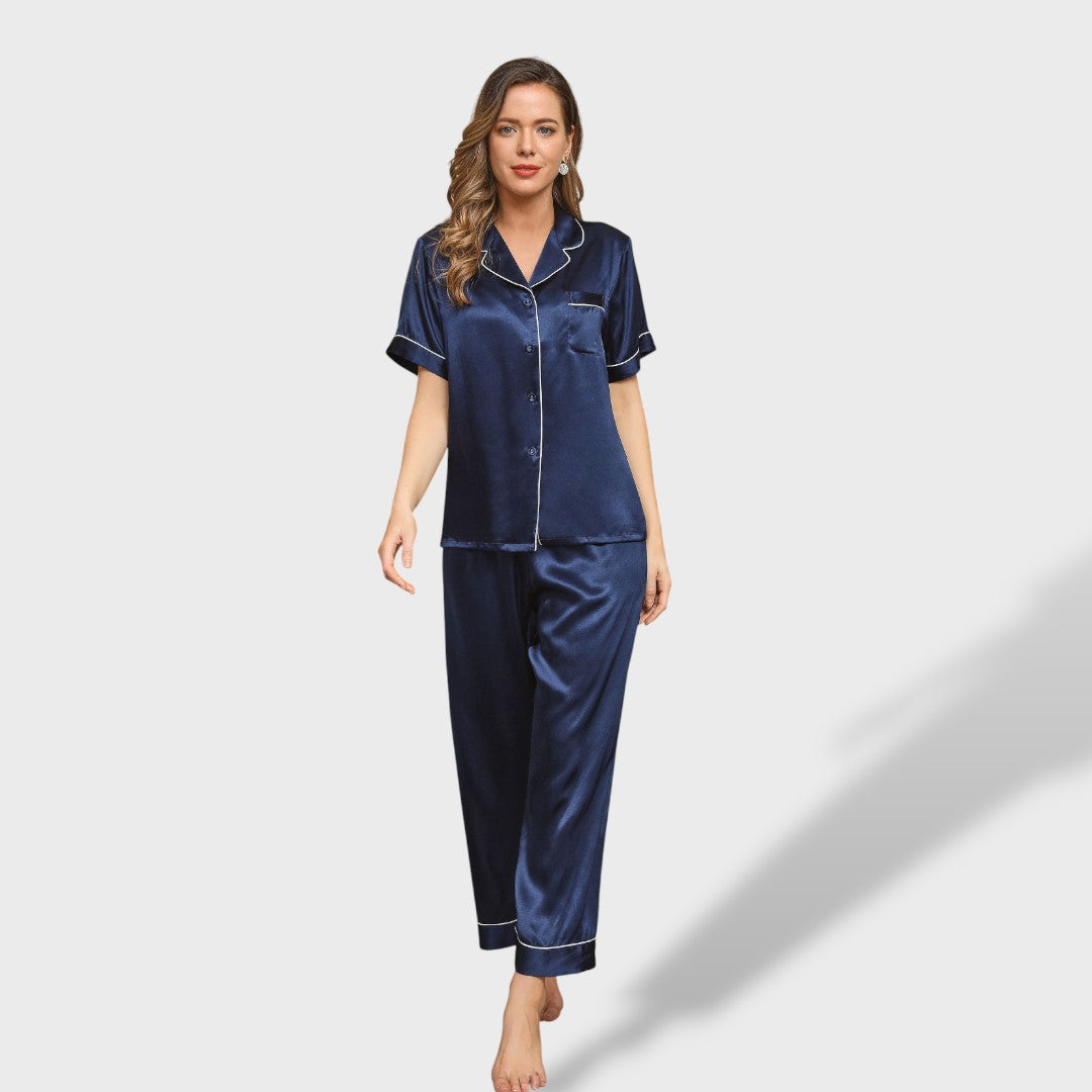 Inés | Pijama con piping mujer