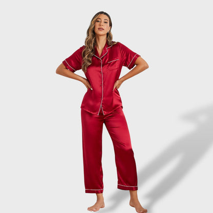 Inés | Pijama con piping mujer