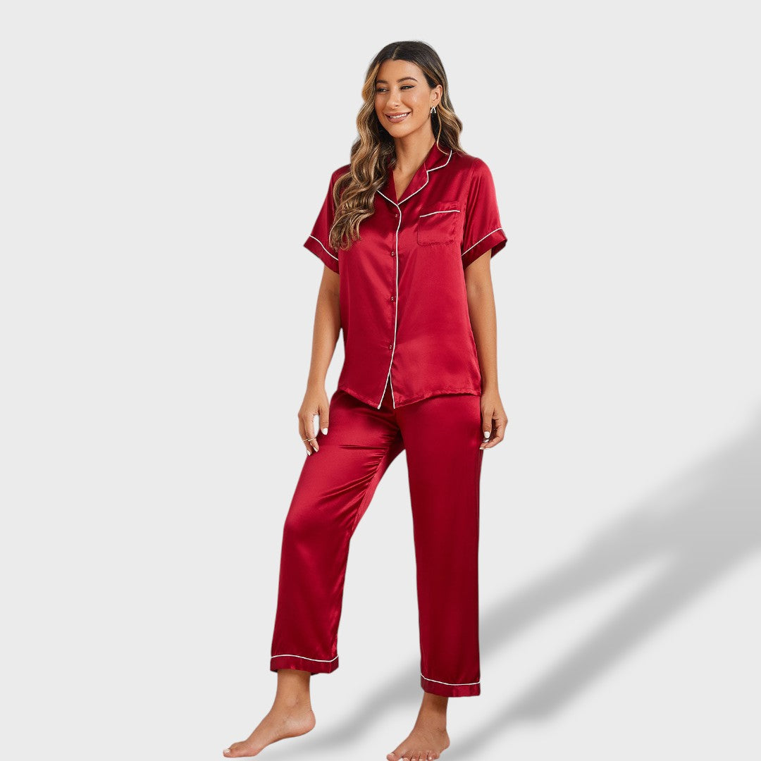 Inés | Pijama con piping mujer