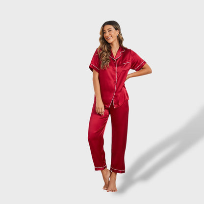 Inés | Pijama con piping mujer