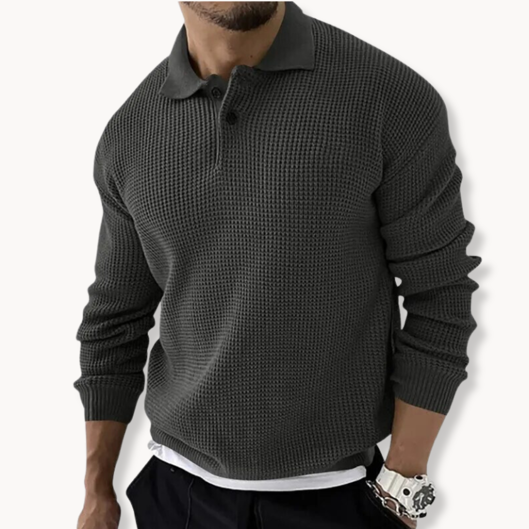Suéter Polo Knitted Waffle