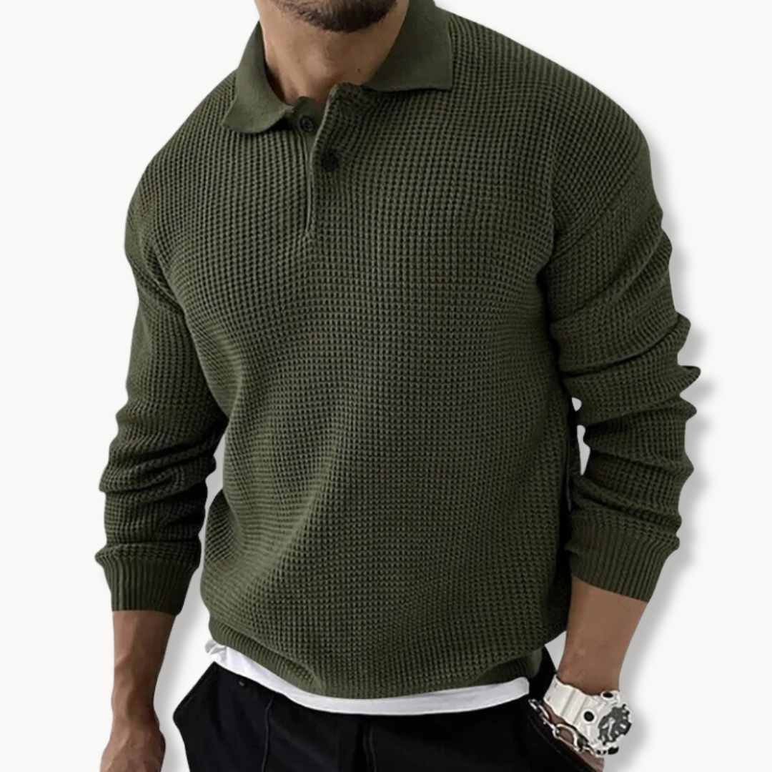 Suéter Polo Knitted Waffle