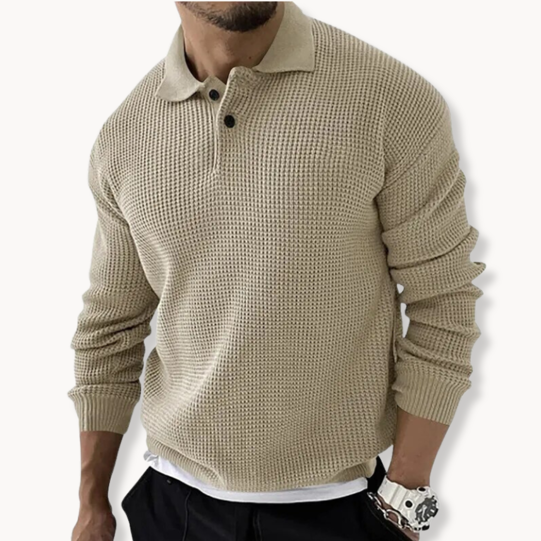 Suéter Polo Knitted Waffle
