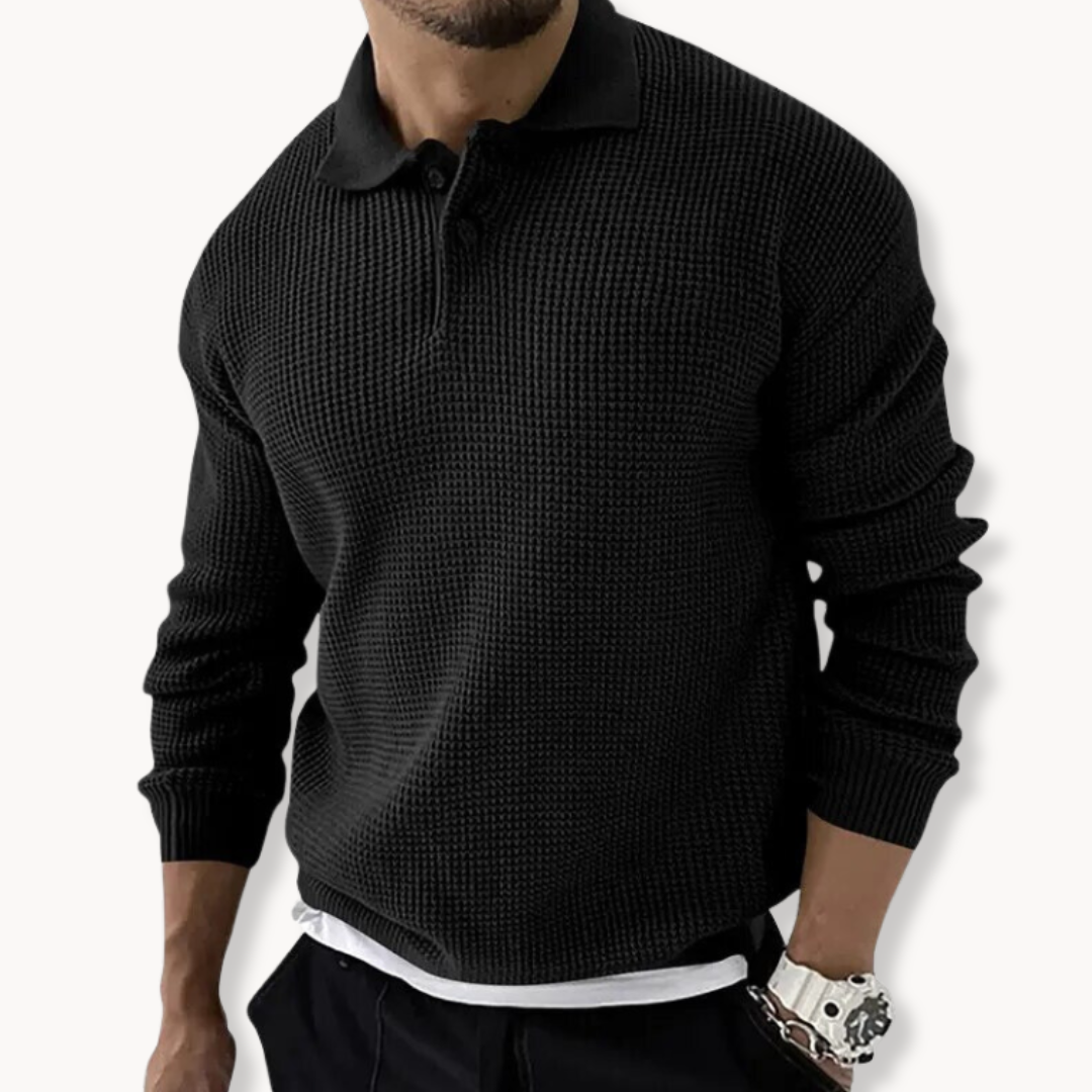 Suéter Polo Knitted Waffle