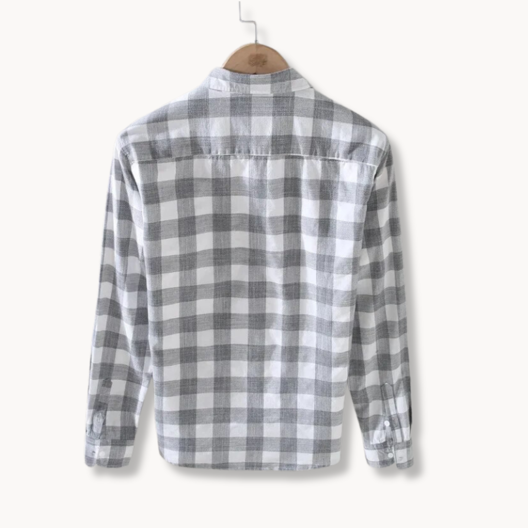 Camisa Kaelo de Cuadros de Manga Larga