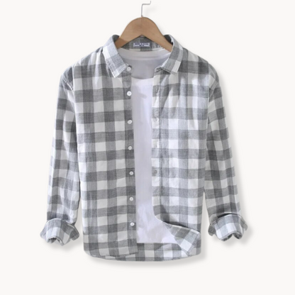 Camisa Kaelo de Cuadros de Manga Larga