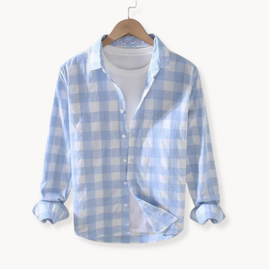 Camisa Kaelo de Cuadros de Manga Larga