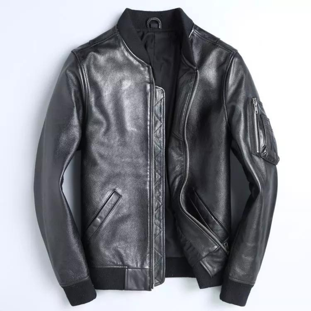 Chaqueta Bomber de Cuero Oslo
