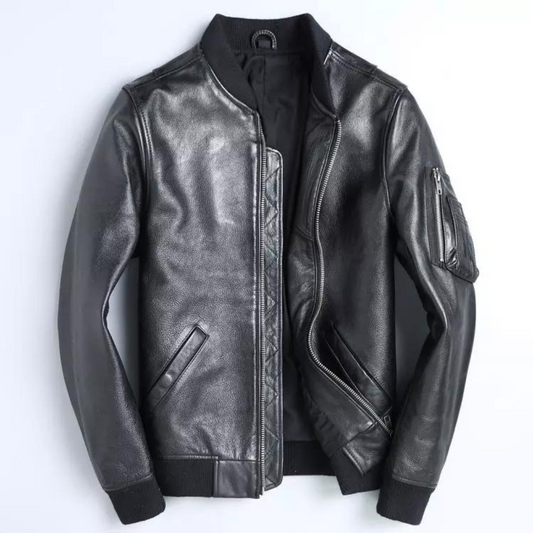 Chaqueta Bomber de Cuero Oslo